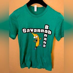 Savannah Banana Graphic T-Shirt Sz Small Green Mint